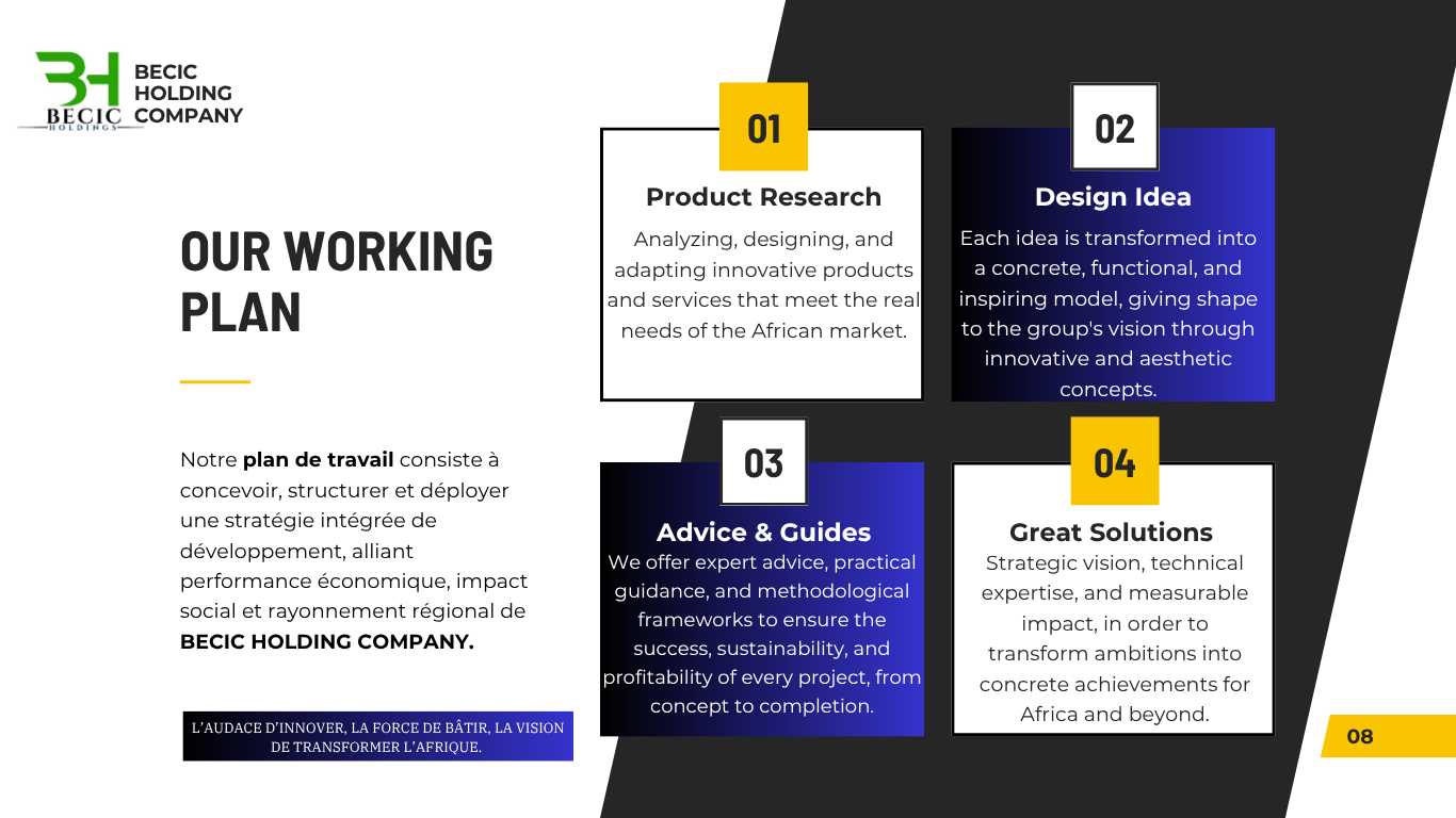 BECIC Holding Company - Working Plan